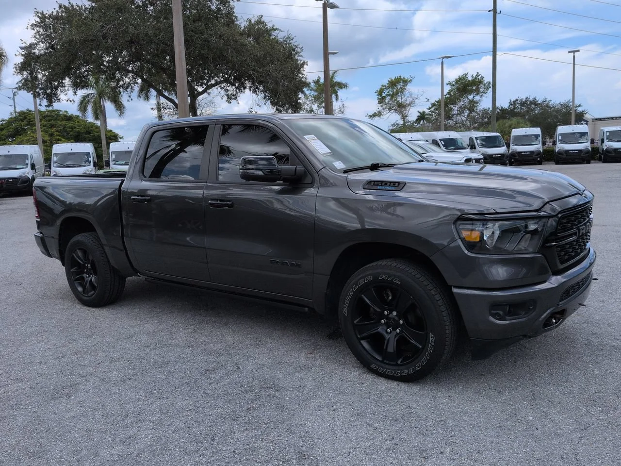 Used 2024 Granite Crystal Metallic Clearcoat Ram Big Horn image 2