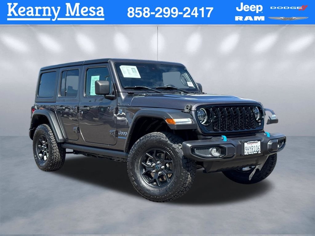 Certified Used 2024 Gray Jeep Willys 4xe image 1