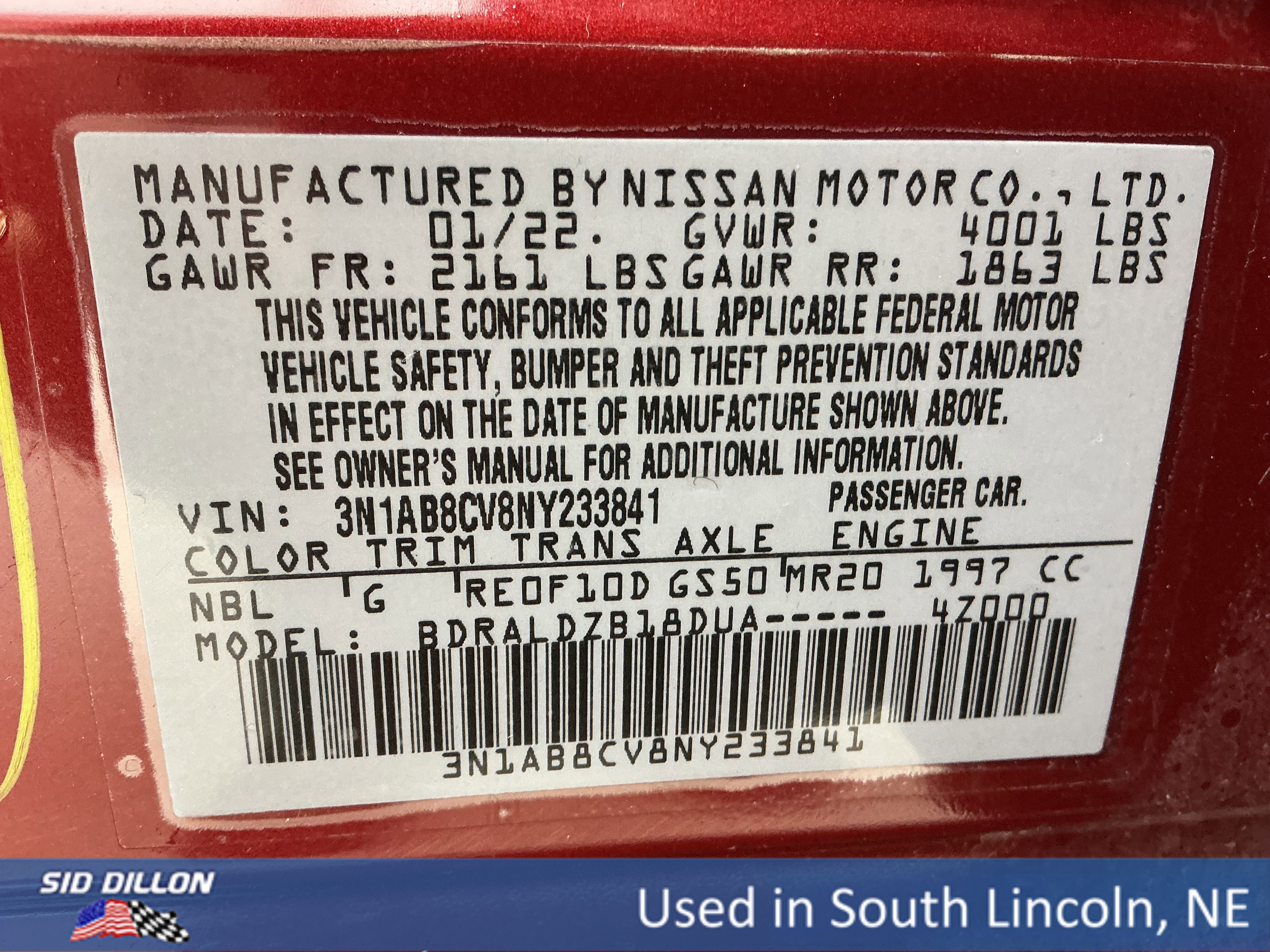 Used 2022 Scarlet Ember Tintcoat Nissan SV image 15
