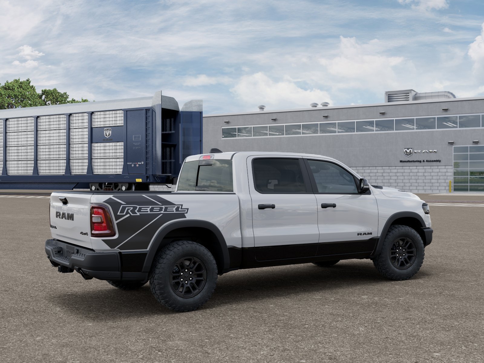 New 2026 Bright White Clear-Coat Exterior Paint RAM REBEL image 2