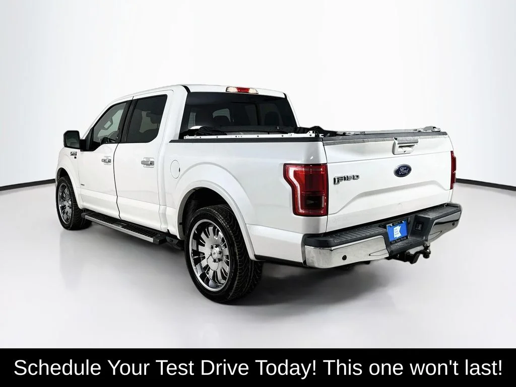 Used 2015 White Platinum Clearcoat Metallic Ford Lariat image 6