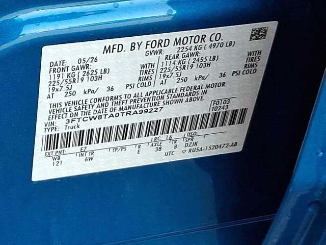 New 2026 Velocity Blue Ford Lobo Standard image 14