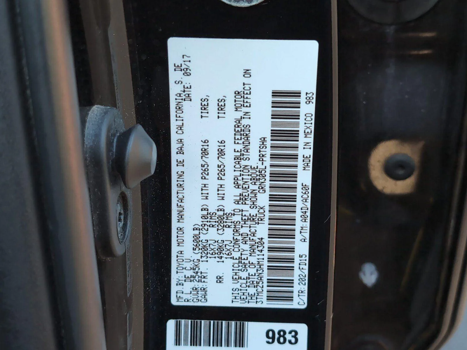 Used 2017 Black Toyota TRD Off-Road image 12