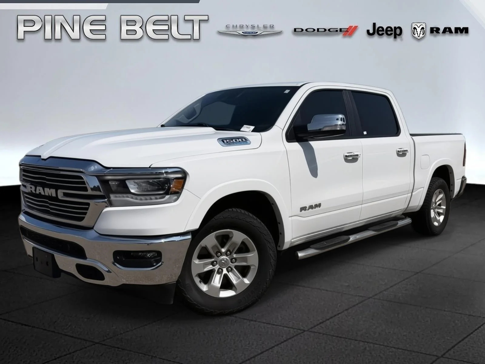 Used 2022 Bright White Clearcoat Ram Laramie image 1