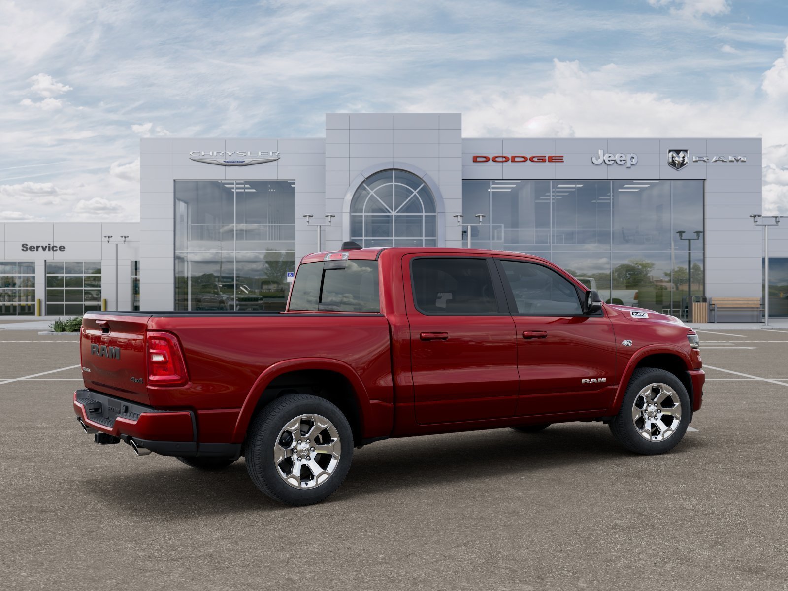 New 2026 Molten Red Pearl-Coat Exterior Paint RAM BIG HORN image 67