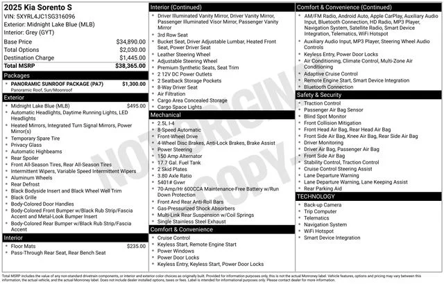 Used 2025 Black Kia S image 28