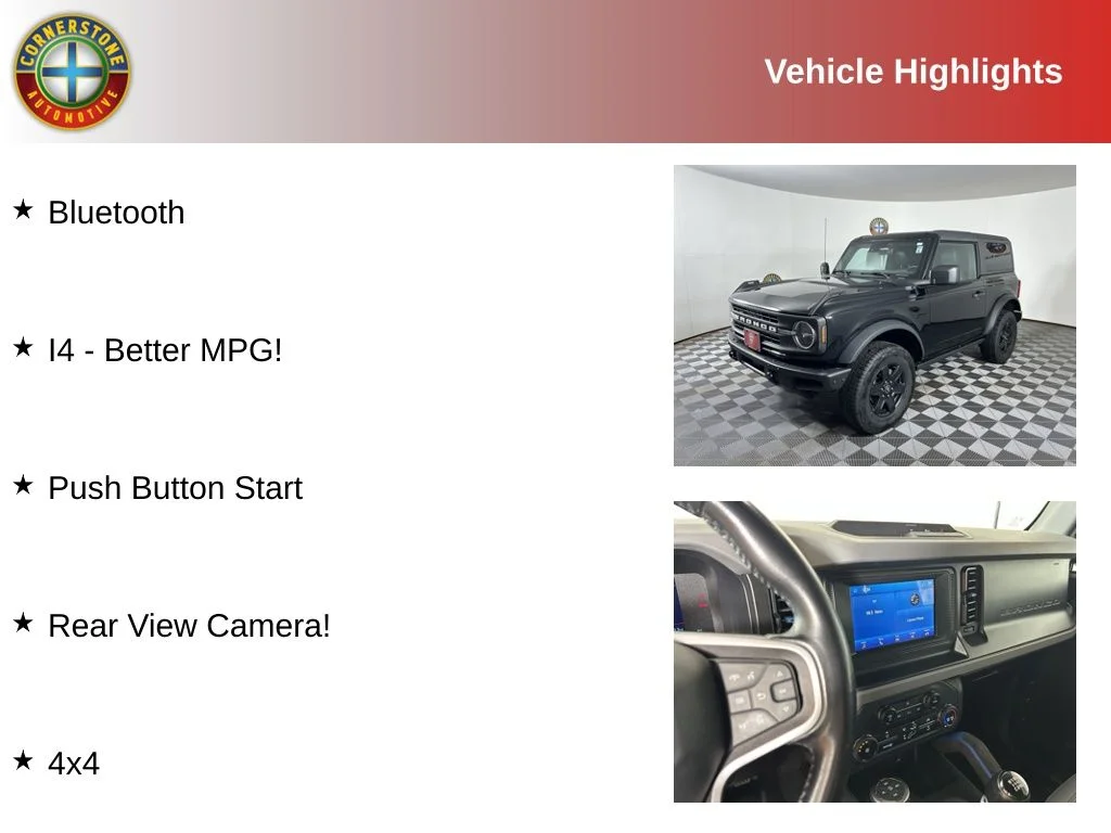 Used 2021 Ford Bronco Black Diamond with VIN 1FMDE5CH0MLA81325 for sale in Elk River, Minnesota