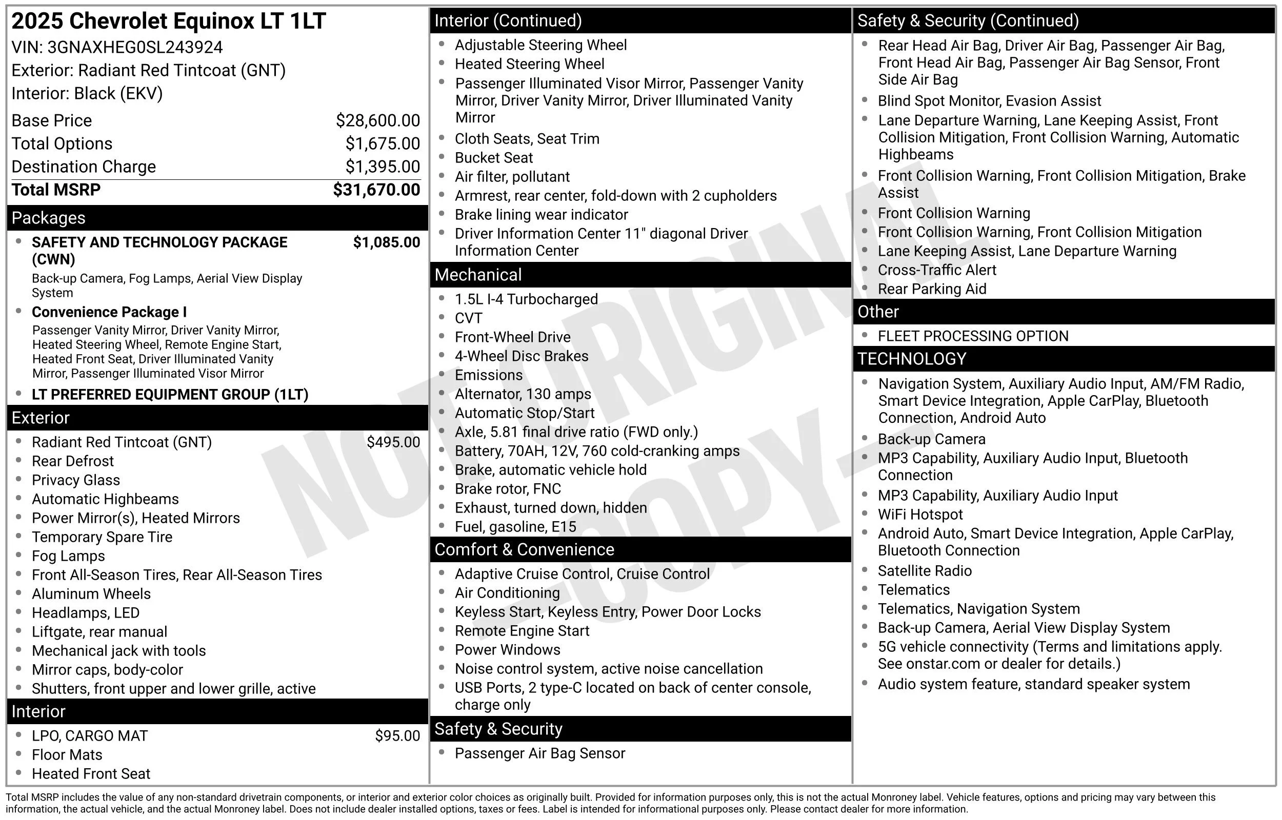 Used 2025 Radiant Red Tintcoat Chevrolet LT image 44