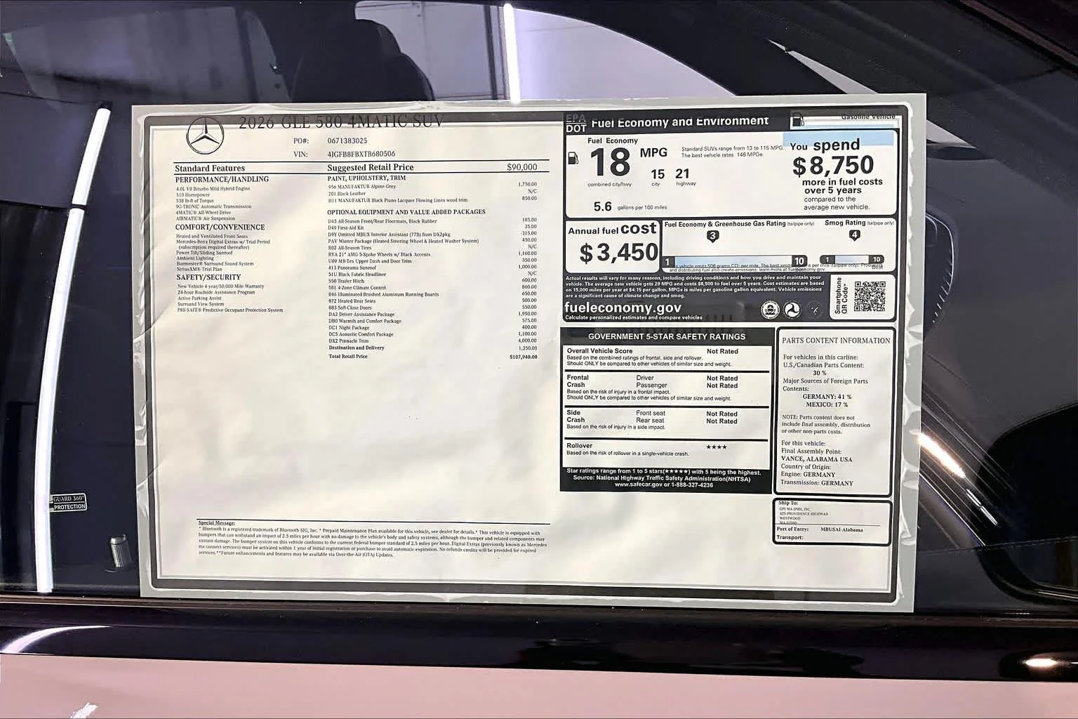New 2026 MANUFAKTUR Alpine Grey Mercedes-Benz GLE 580 image 18