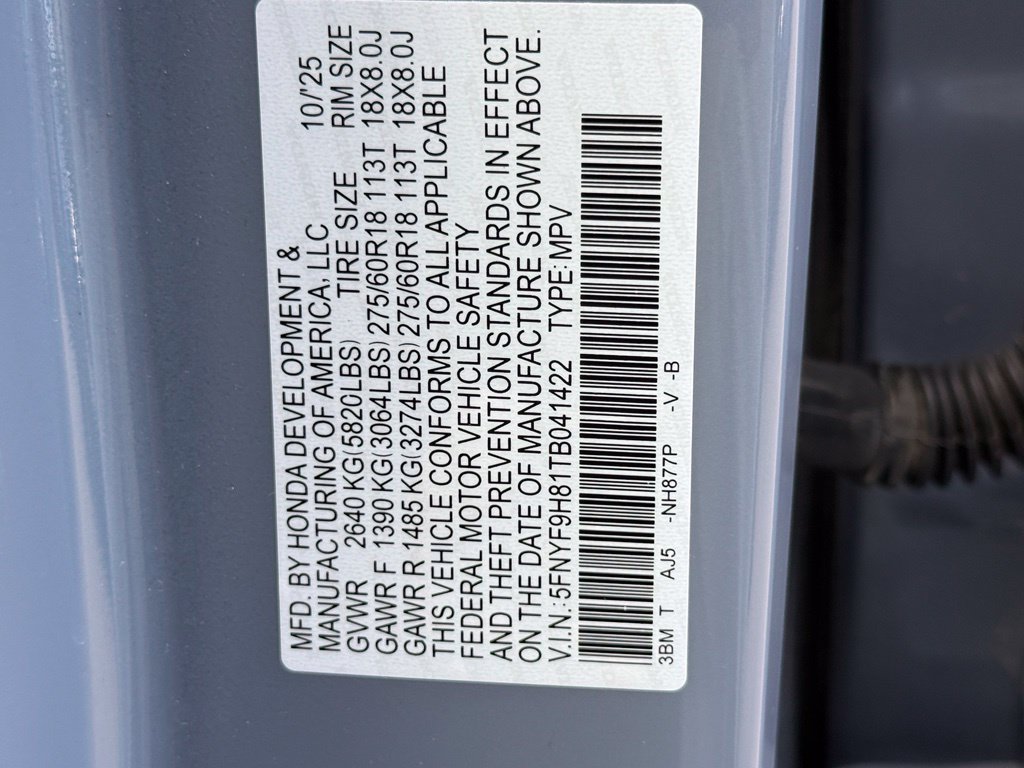 Used 2026 Sonic Gray Pearl Honda TrailSport Elite image 31