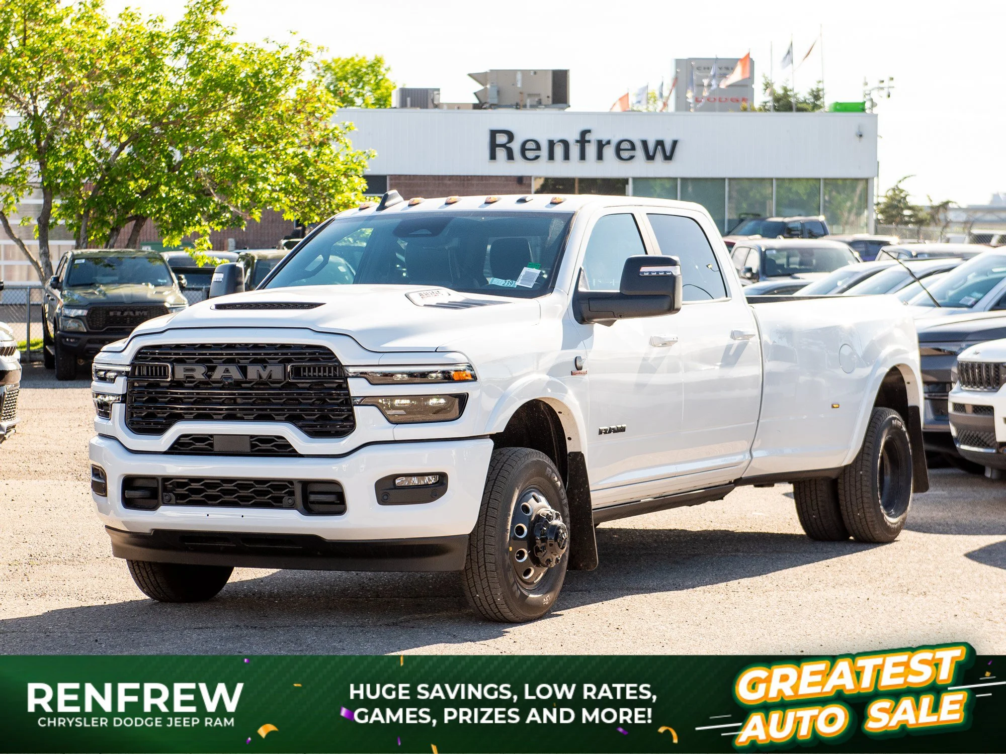 New 2026 White RAM Limited Night* Crew Cab 4x4, 8
