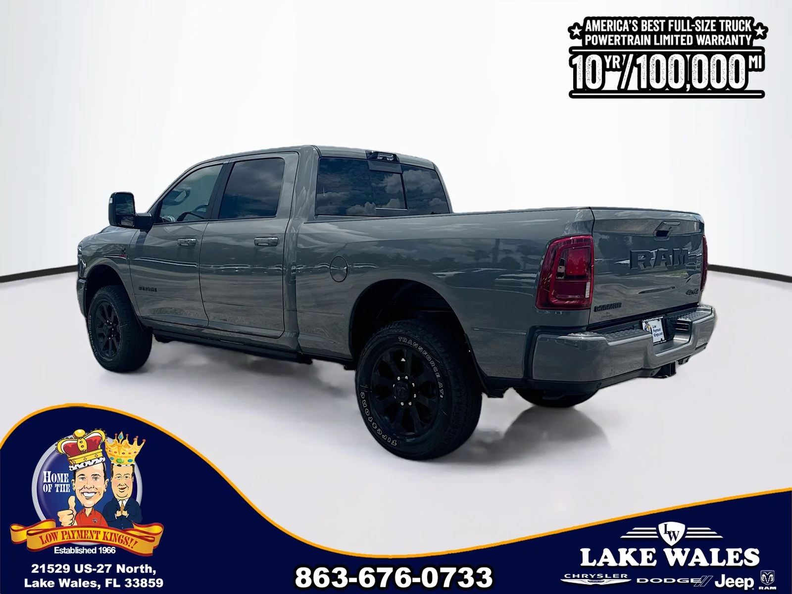 New 2026 Ceramic Gray Clear-Coat Exterior Paint RAM LARAMIE image 4