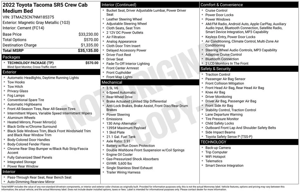 Used 2022 Gray Toyota SR5 image 42