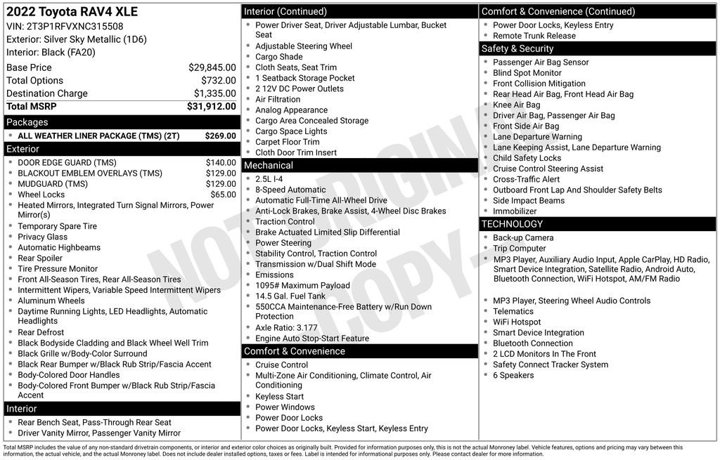 Used 2022 Silver Toyota XLE image 5