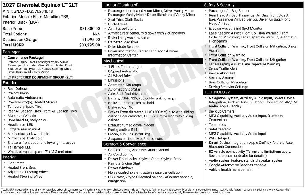 2027 Chevrolet Equinox LT - Photo 4