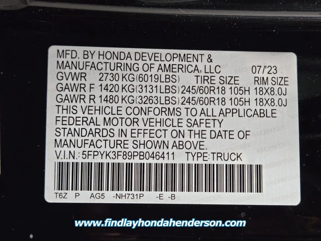 Certified Used 2023 Crystal Black Pearl Honda Black Edition image 14