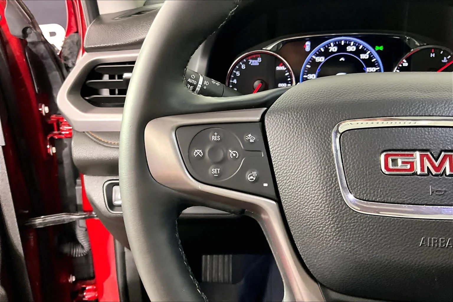 Used 2023 VOLCANIC RED TINCOAT GMC AT4 image 45
