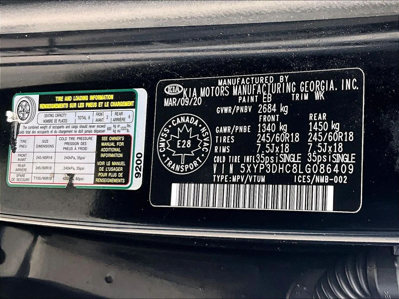 Used 2020 Black Kia EX image 36