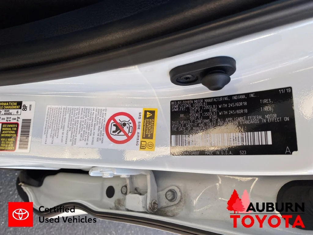 Certified Used 2019 Blizzard Pearl Toyota XLE image 26