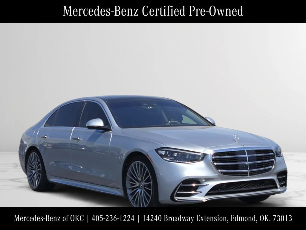 Certified Used 2021 Cirrus Silver Metallic Mercedes-Benz S 580 image 3