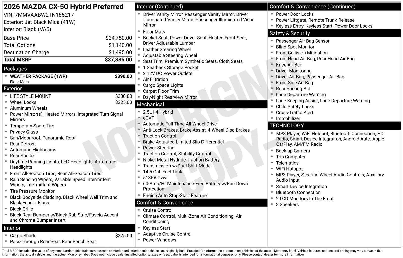 New 2026 Jet Black Mica Mazda Preferred image 4