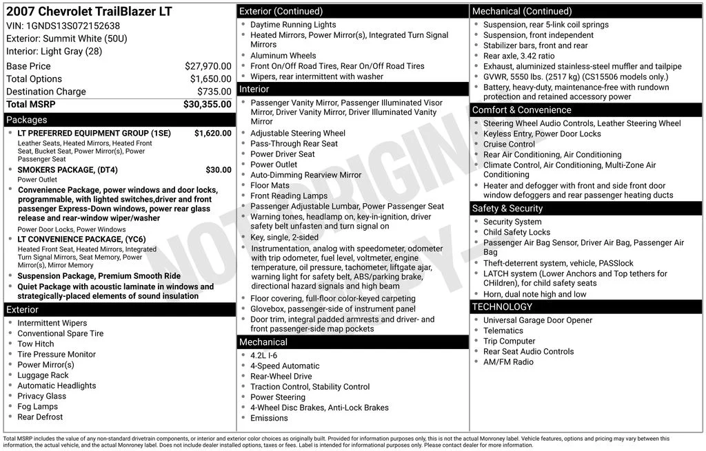 Used 2007 White Chevrolet LT image 12
