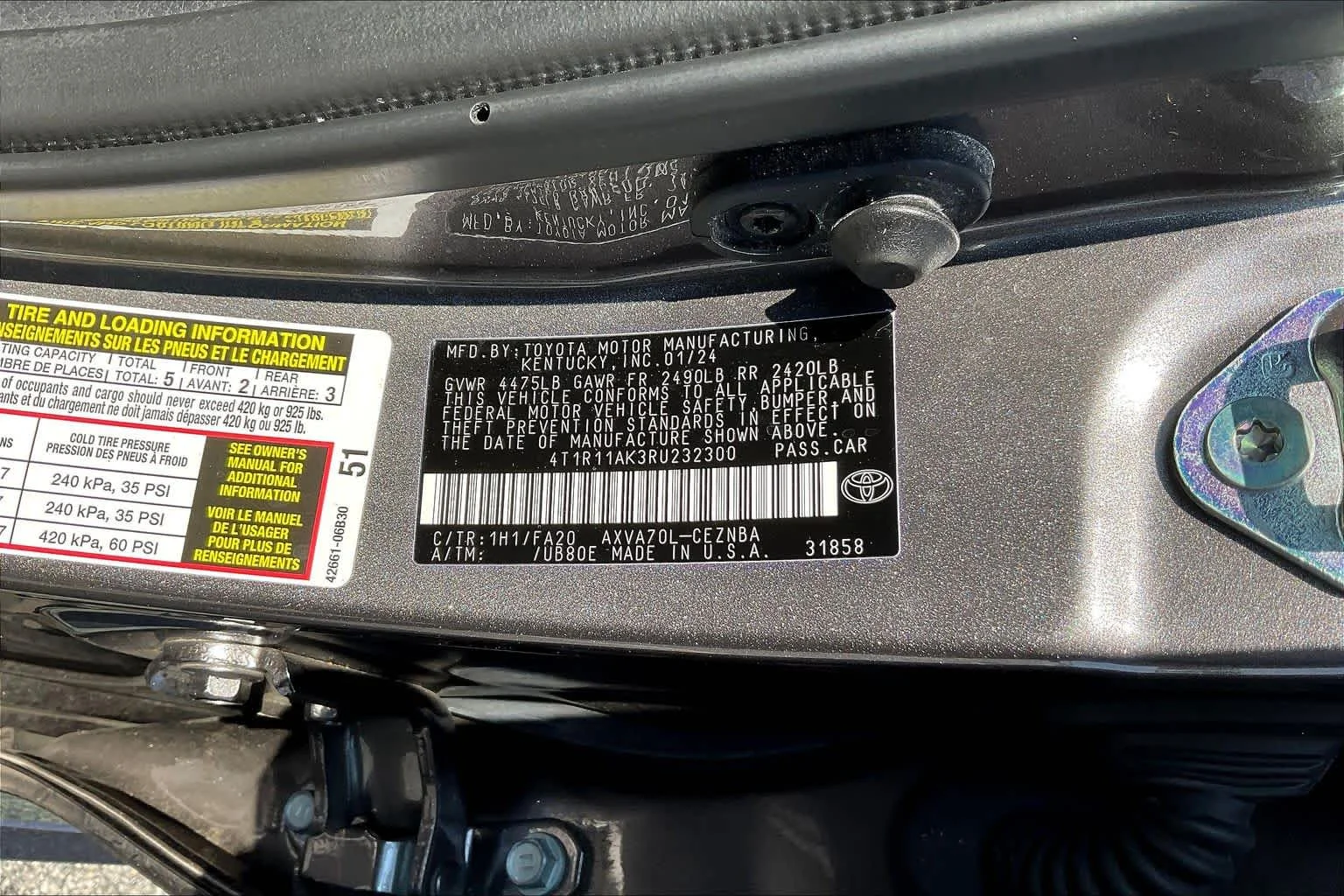 Used 2024 Predawn Gray Mica Toyota LE image 34
