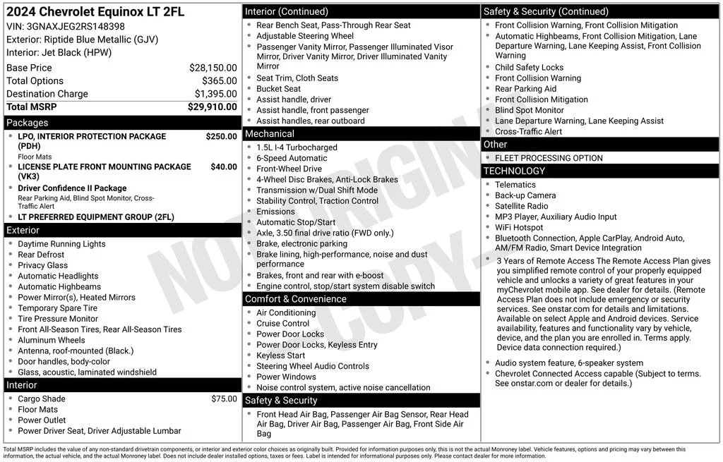 Used 2024 Blue Chevrolet LT image 16