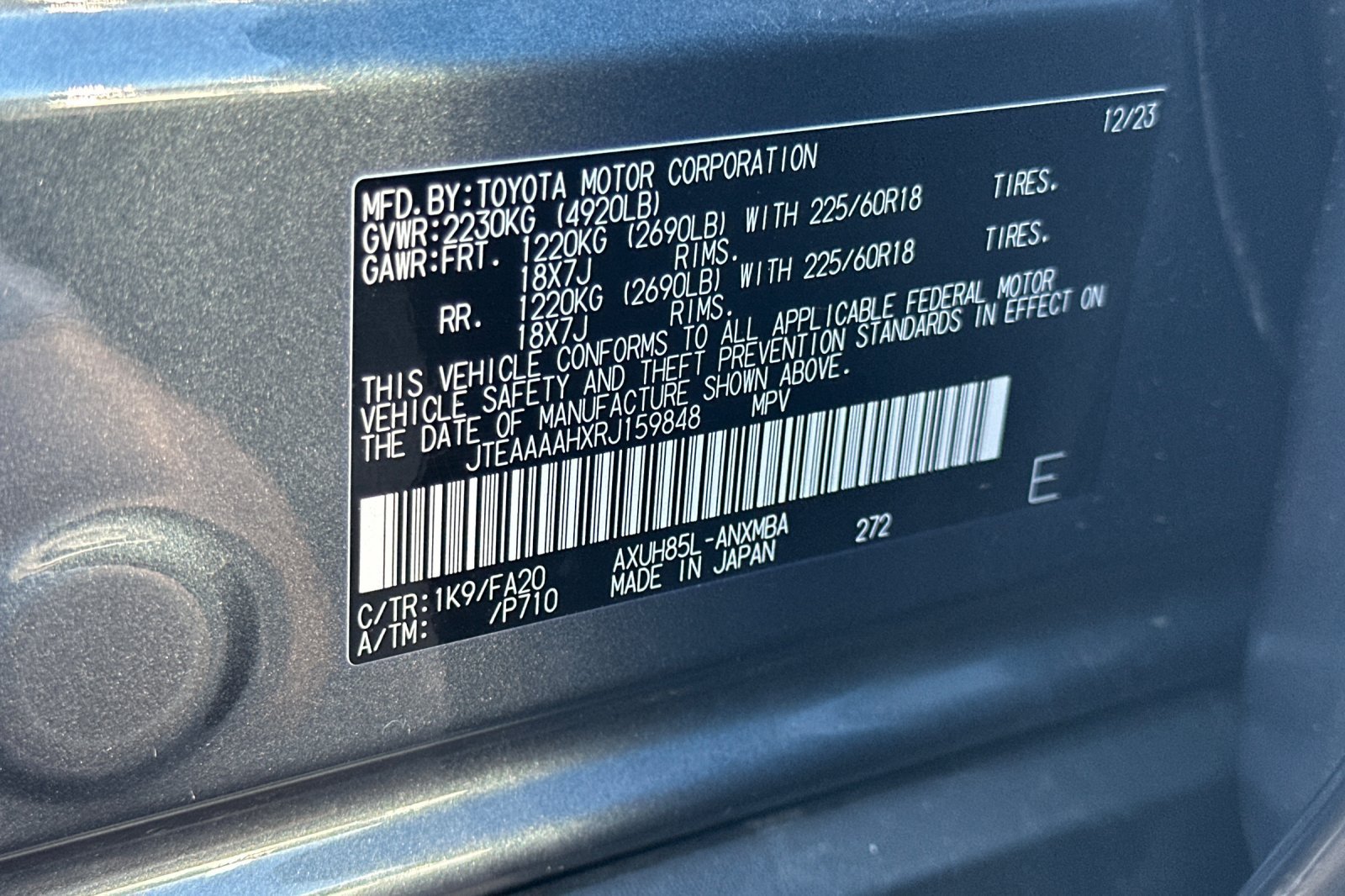 Used 2024 Coastal Gray Metallic Toyota LE image 29