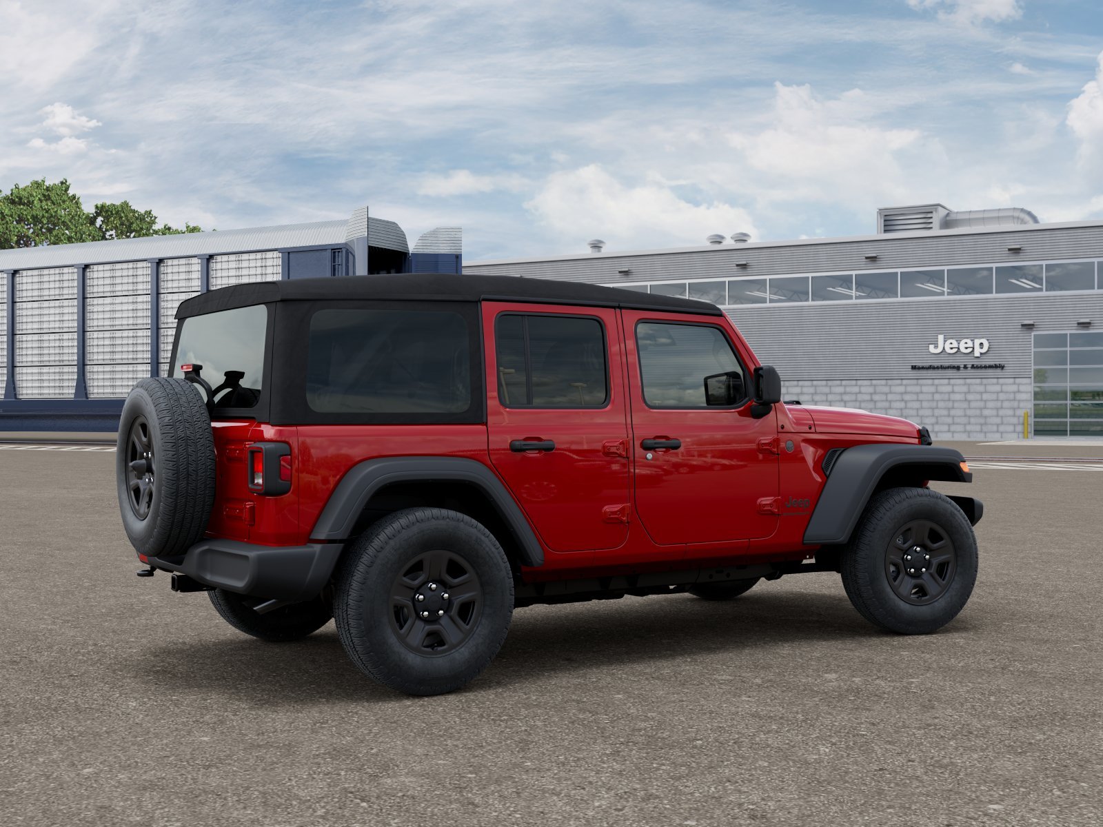 New 2027 Firecracker Red Clear-Coat Paint Jeep Sport image 2