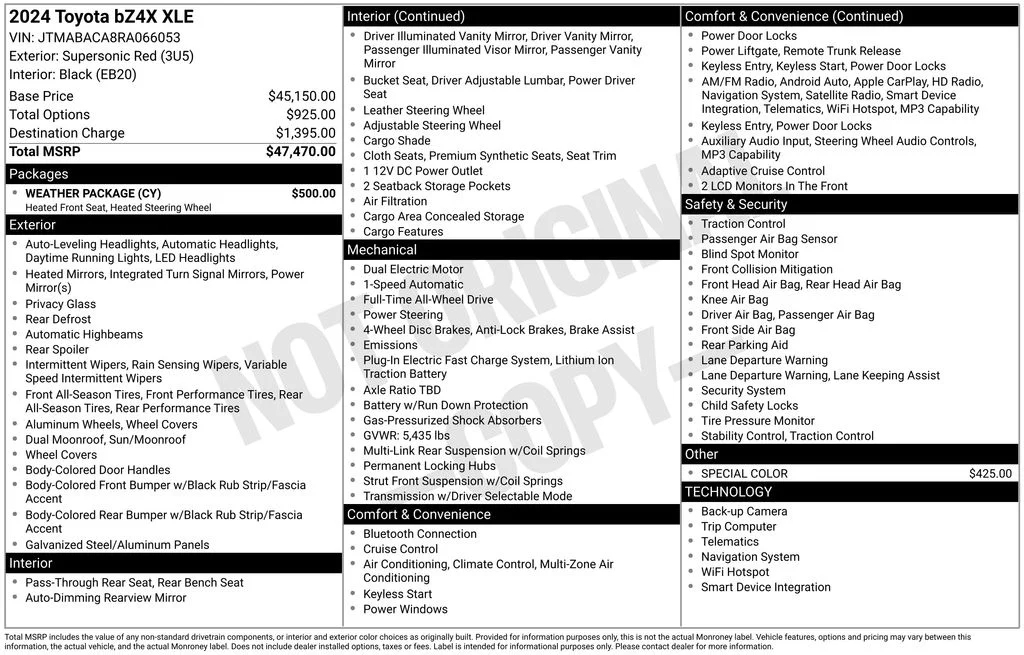 Used 2024 Red Toyota XLE image 16