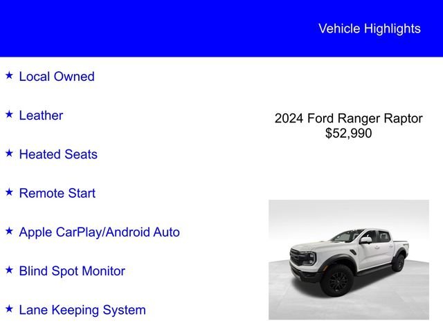 Certified Used 2024 Oxford White Ford Raptor image 3