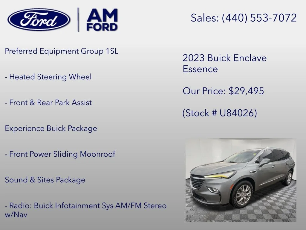Certified Used 2023 Moonstone Gray Metallic Buick Essence image 6