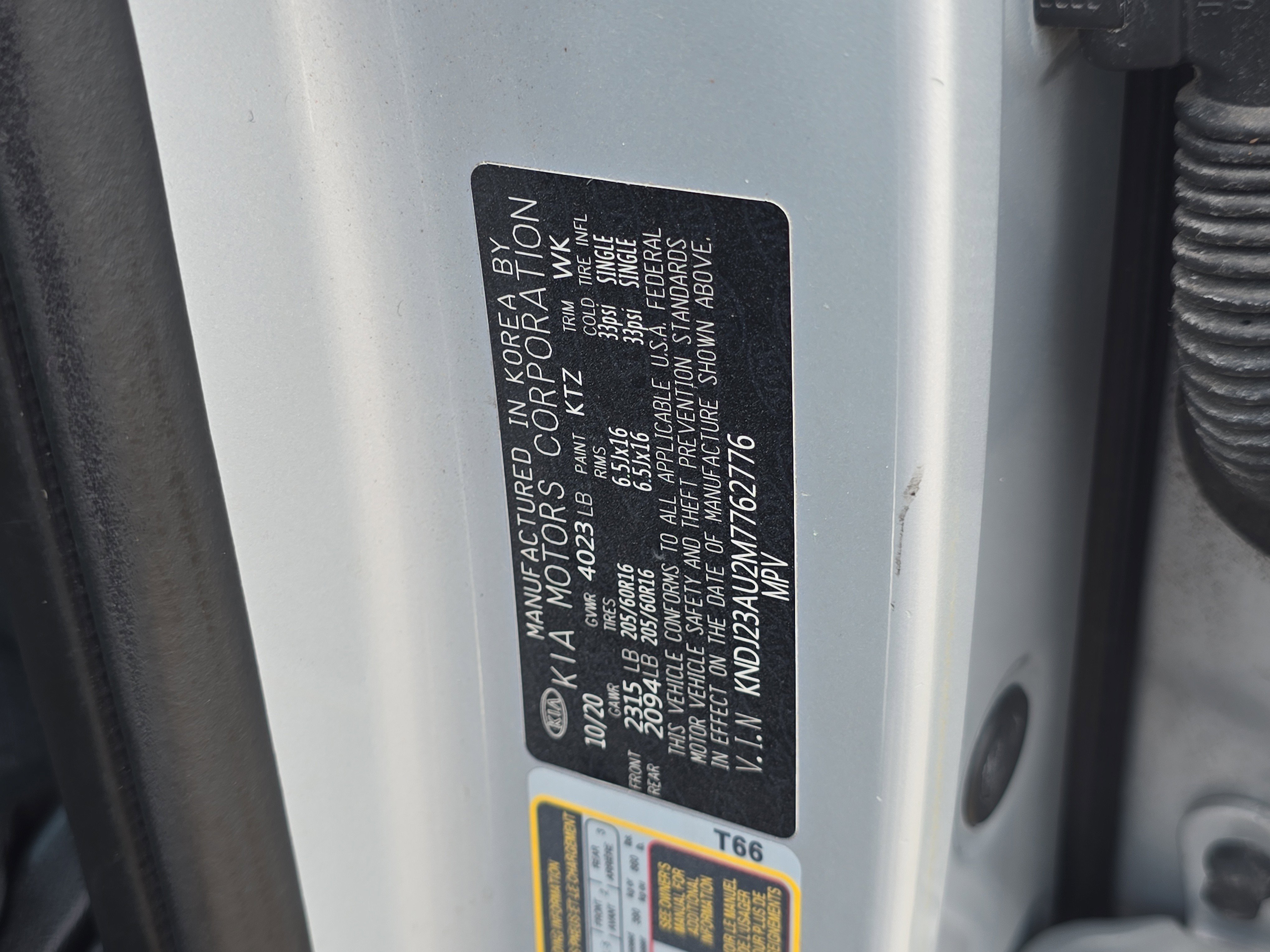 Certified Used 2021 Sparkling Silver Kia LX image 32