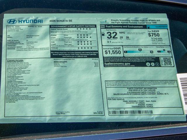 New 2026 Gray Hyundai SE image 24