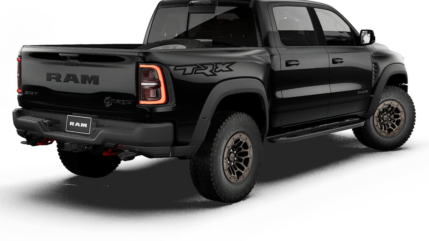 New 2027 Diamond Black Crystal Pearl-Coat Exterior Paint RAM TRX image 14