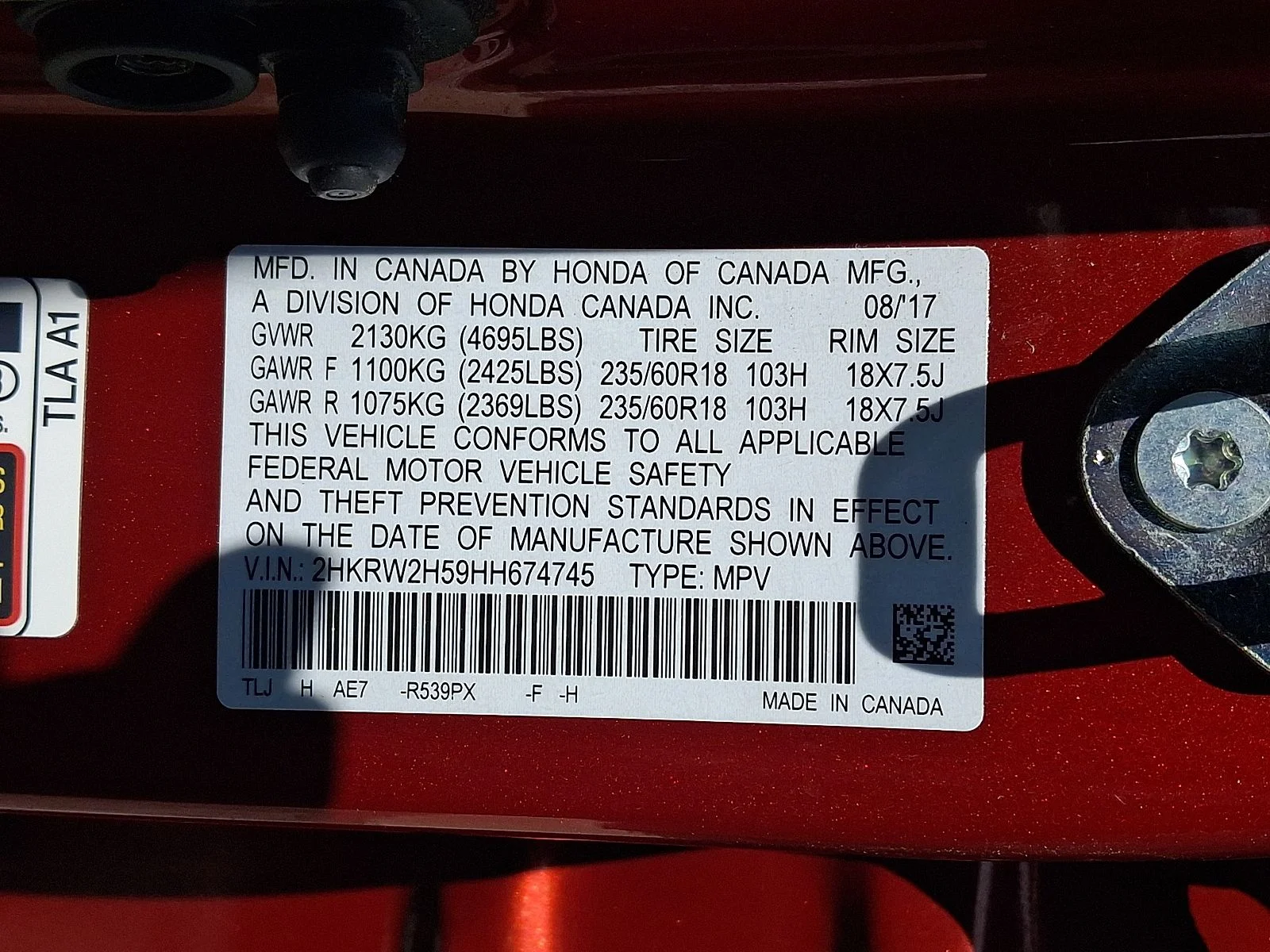 Used 2017 Red Honda EX image 24