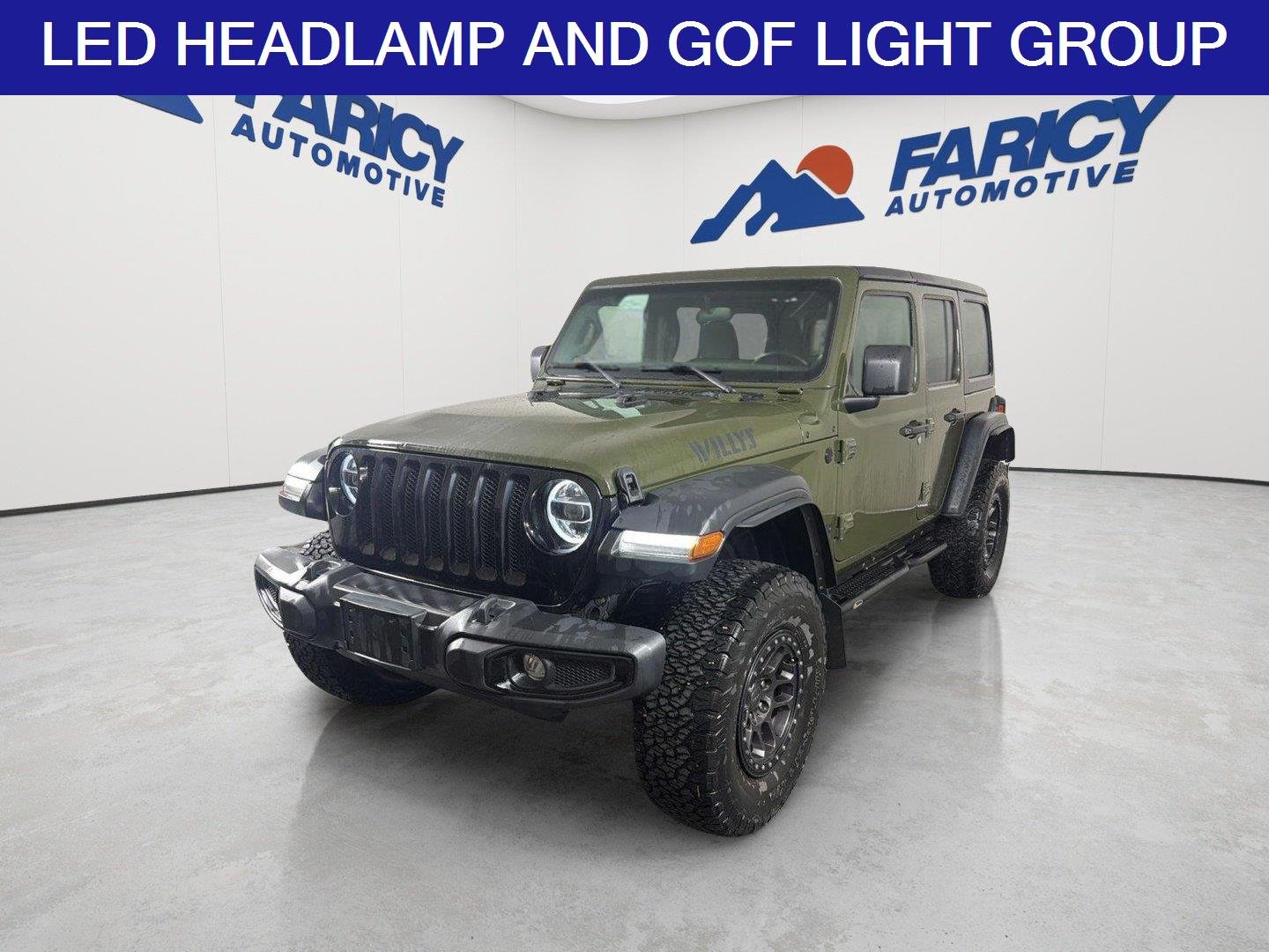 Used 2022 Sarge Green Clearcoat Jeep Unlimited Willys image 5
