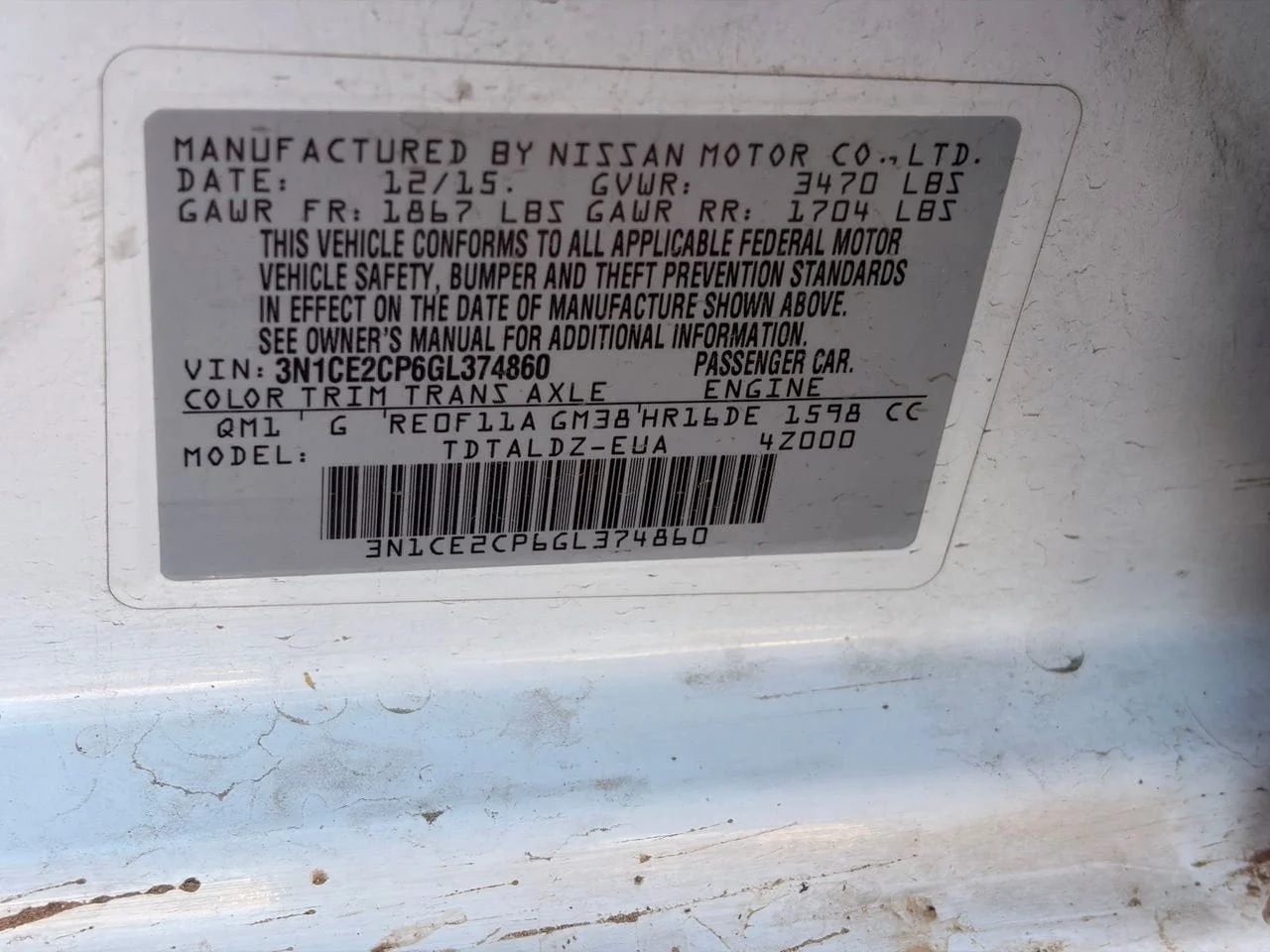 Used 2016 Fresh Powder Nissan SV image 9
