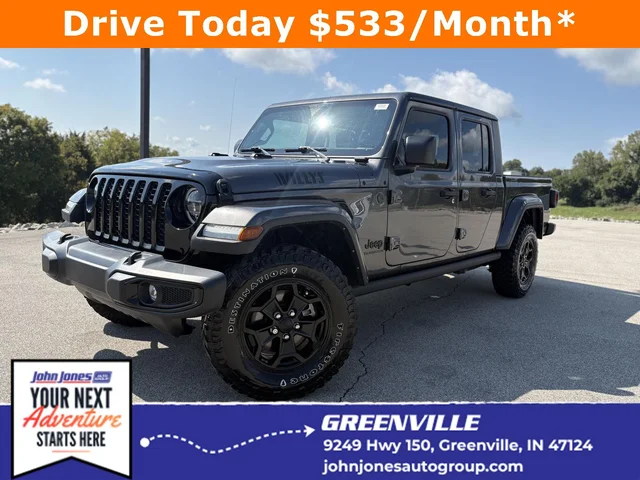 Pre-Owned 2022 Jeep Gladiator Willys Four Wheel Drive Crew Cab