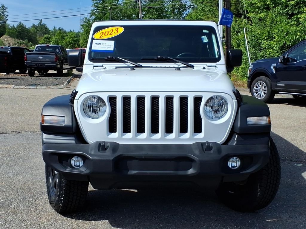 Certified Used 2023 Bright White Clearcoat Jeep Sport image 8