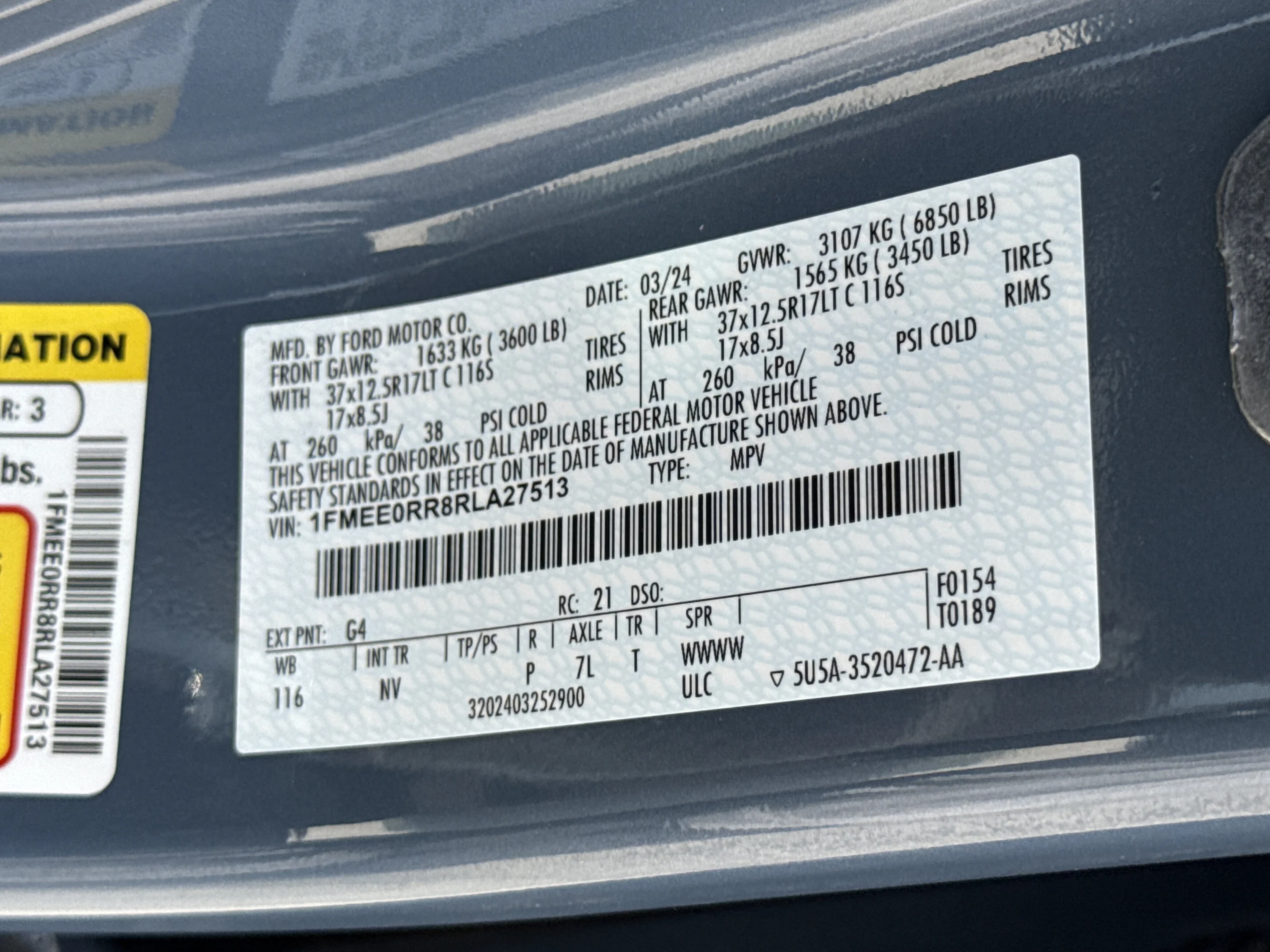 Used 2024 Azure Gray Metallic Tri-Coat Ford Raptor image 47