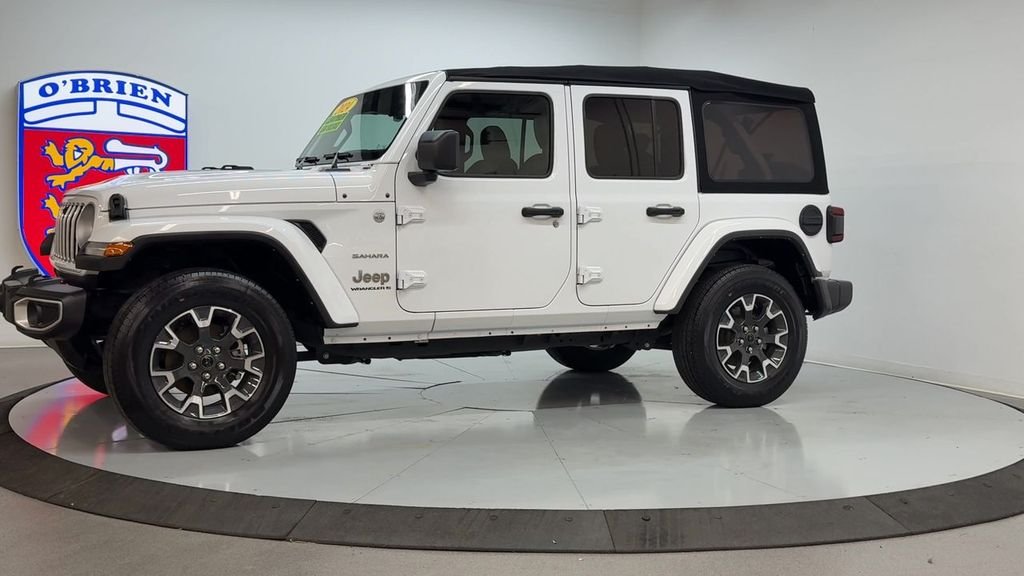 Used 2024 Bright White Clearcoat Jeep Sahara image 8