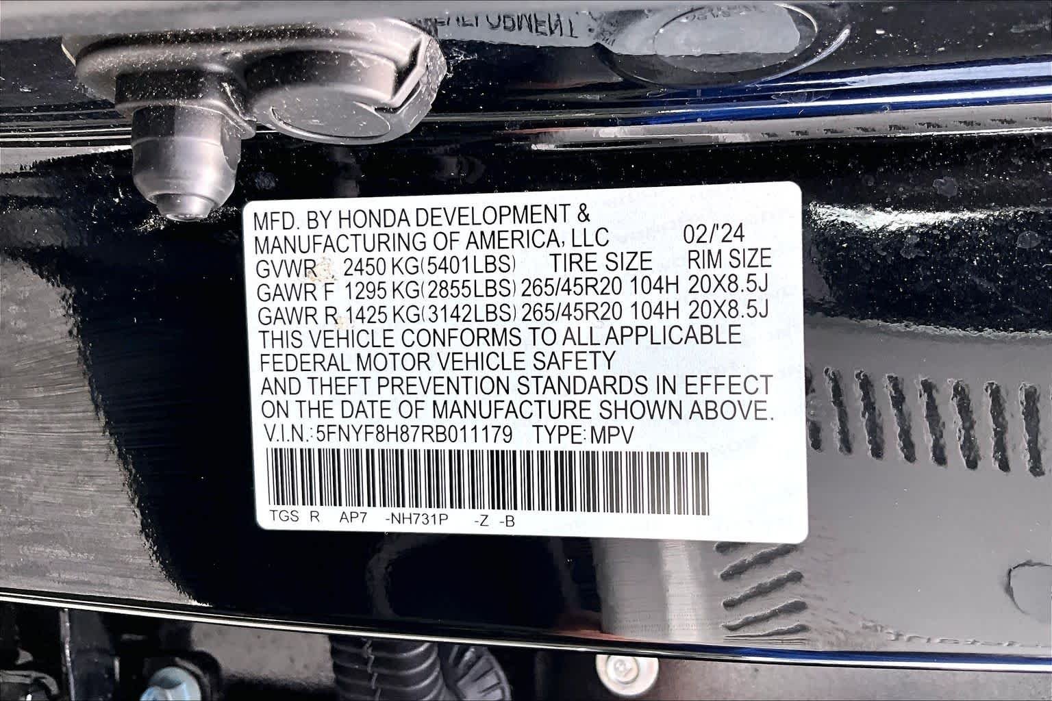 Used 2024 Crystal Black Pearl Honda Black Edition image 37