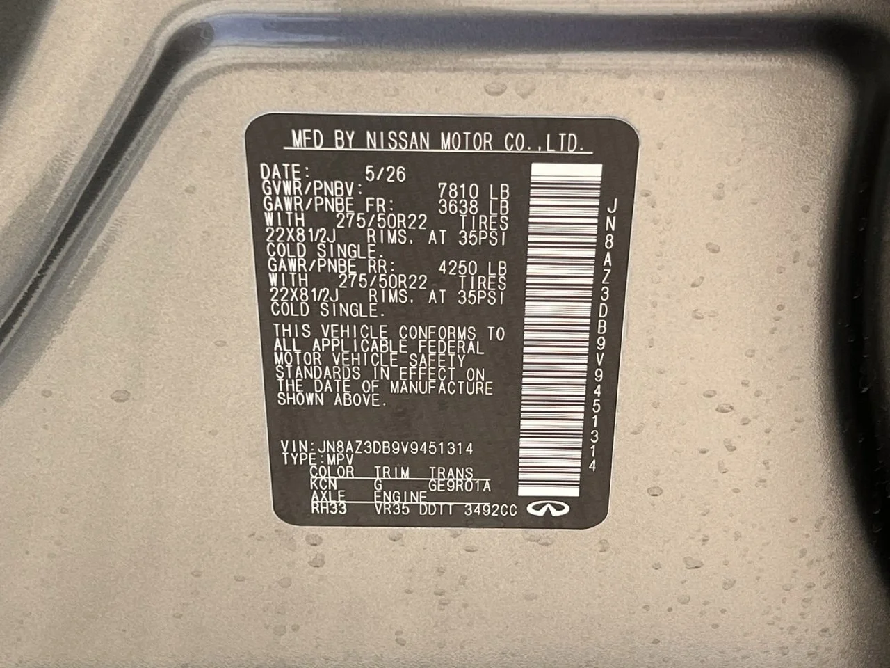 New 2027 DYNAMIC METAL INFINITI Sport 4WD image 29