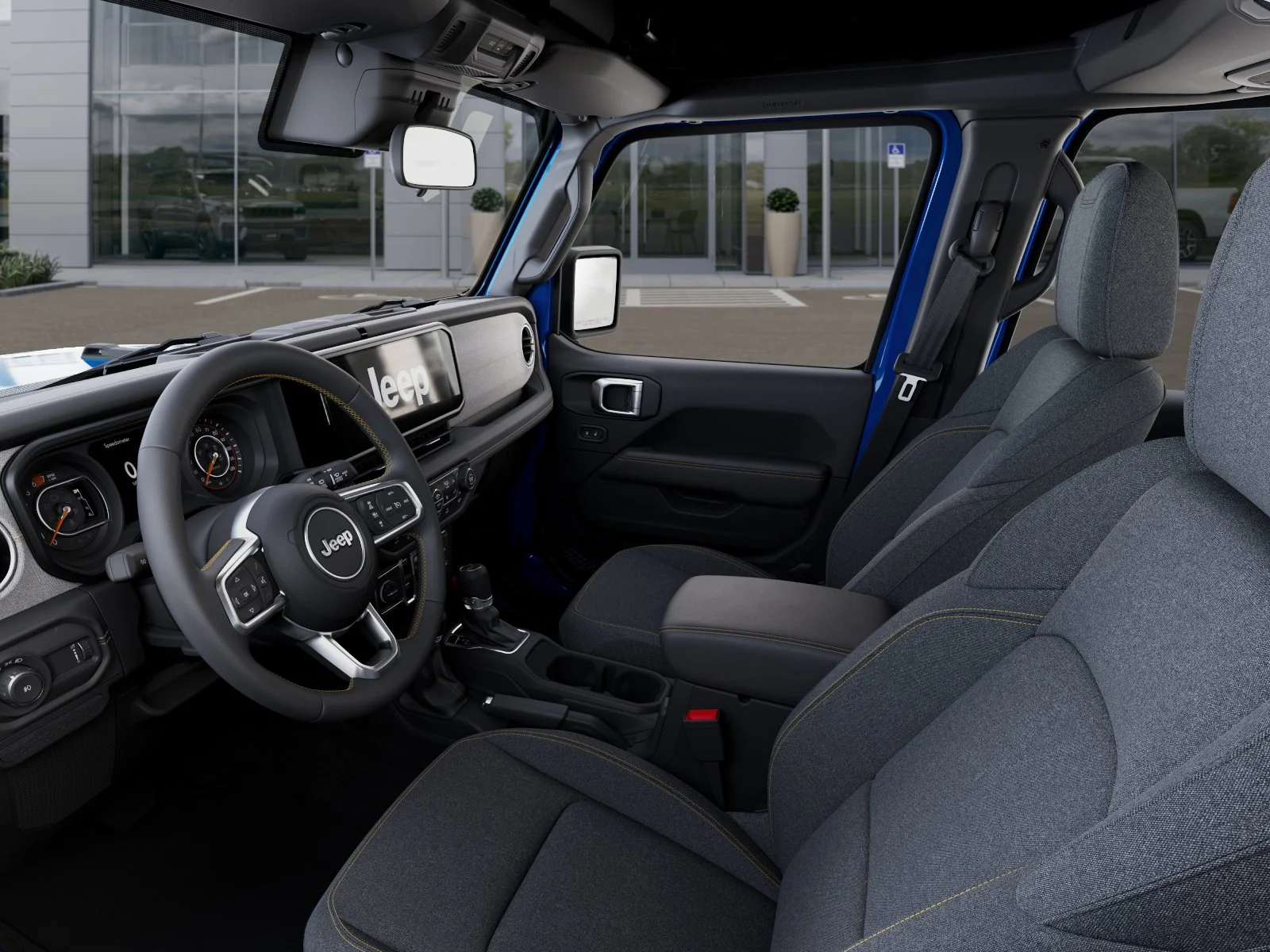 New 2025 Hydro Blue Pearl-Coat Exterior Paint Jeep Sahara image 42