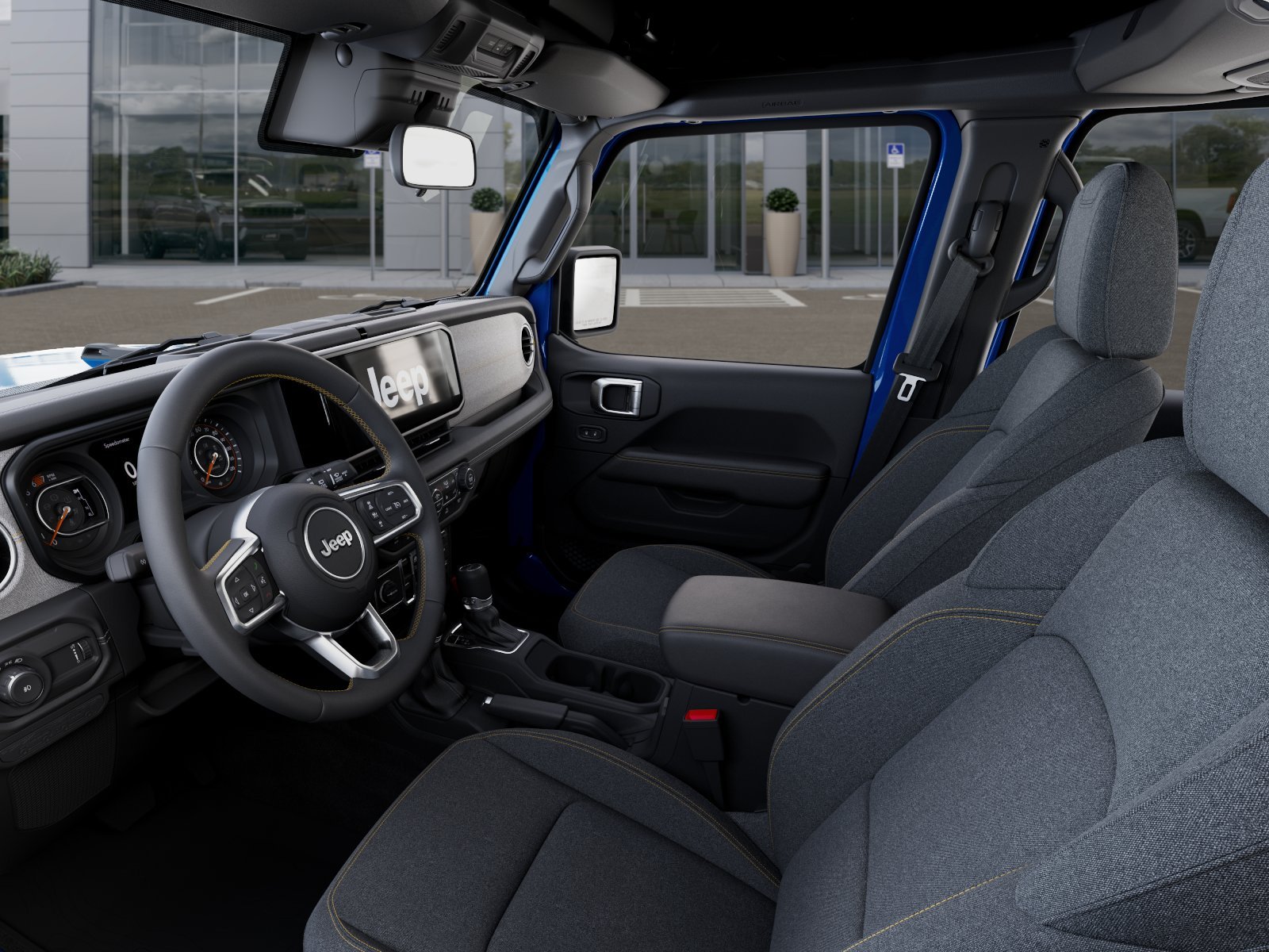 New 2025 Hydro Blue Pearl-Coat Exterior Paint Jeep Sahara image 42