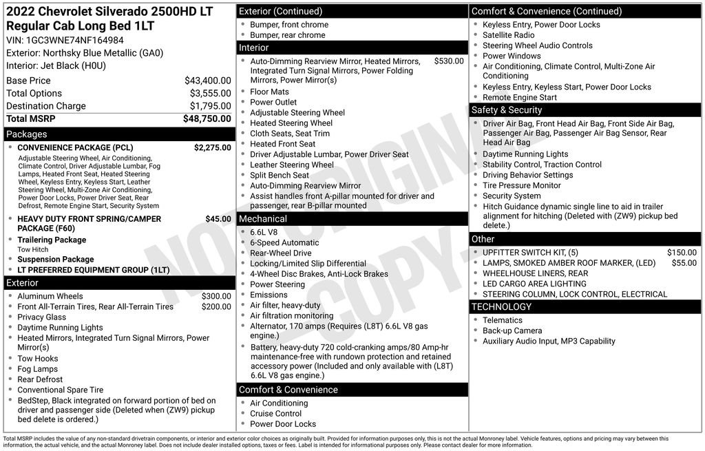 Used 2022 Northsky Blue Metallic Chevrolet LT image 14
