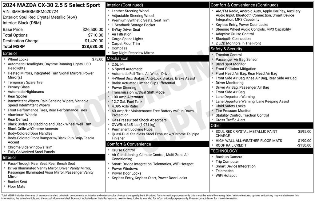 Certified Used 2024 Red Mazda 2.5 S Select Sport image 4