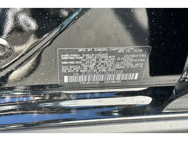 New 2026 CRYSTAL BLACK SILICA Subaru Limited Hybrid image 52